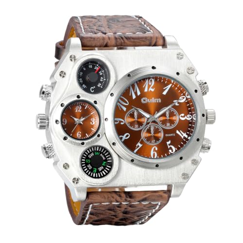 Avaner Men's Leather Wrist Watches: Oversized Big Face, Steampunk Retro — Manufacturer product photo