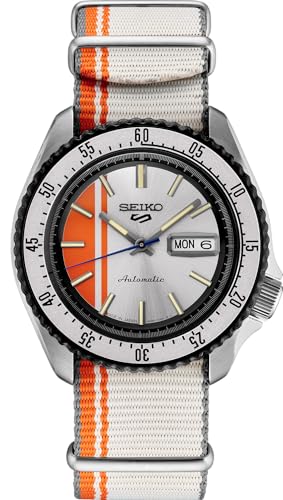 SEIKO SRPK73 Men’s Watch - 5 Sports U.S. Special Creation - Silver Uni-Directional Bezel, Day/Date Display and 100M Water Resistant